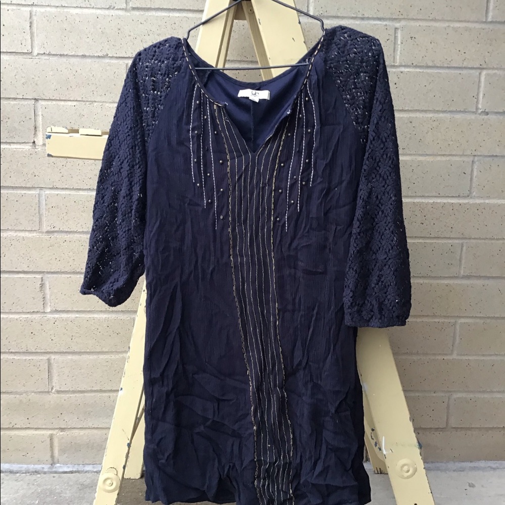 Navy embellished dress